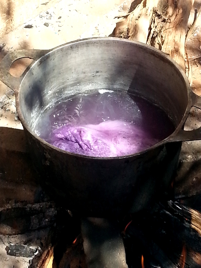 Dyeing Silk - Talata - Madagascar