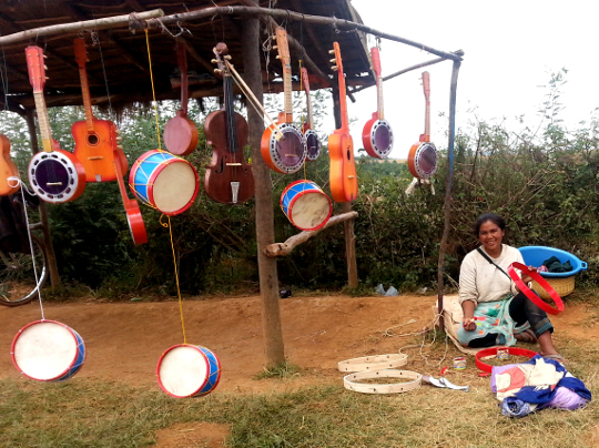 Music Instrument Roadside Stand on RN7 - Madagascar