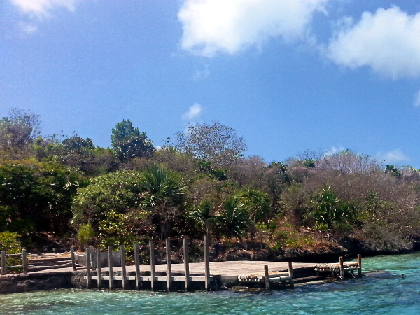 The landing at Ile aux Aigrettes. Sunny day and a flat islet to explore. Photo by Brett Fisher.