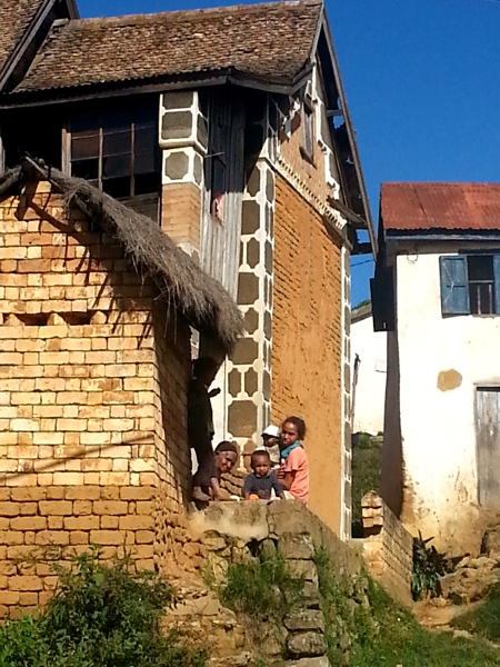 Family and Traditional Home on Route Nationale 2 in Madagascar