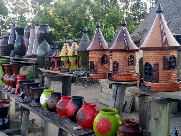 Pottery Stand on Route Nationale 2 in Madagascar