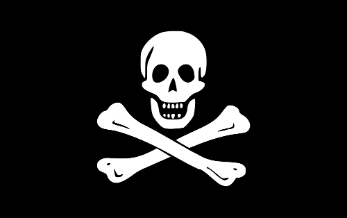 The pirate flag of Edward England and John Taylor known as the Jolly Roger.